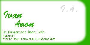 ivan amon business card